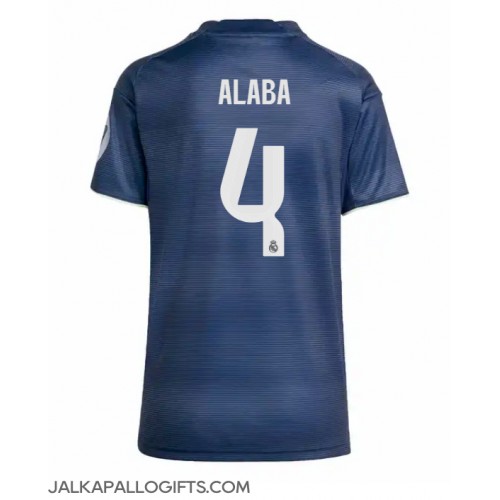 Real Madrid David Alaba #4 Vieraspaita Naiset 2025-26 Lyhythihainen